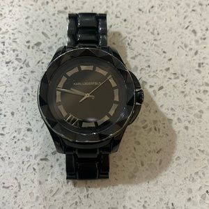 Women’s large black Karl Lagerfeld watch